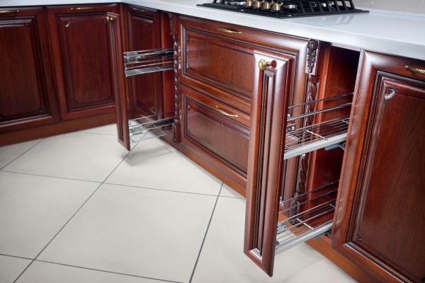Cherry Cabinet Refacing in Sachse